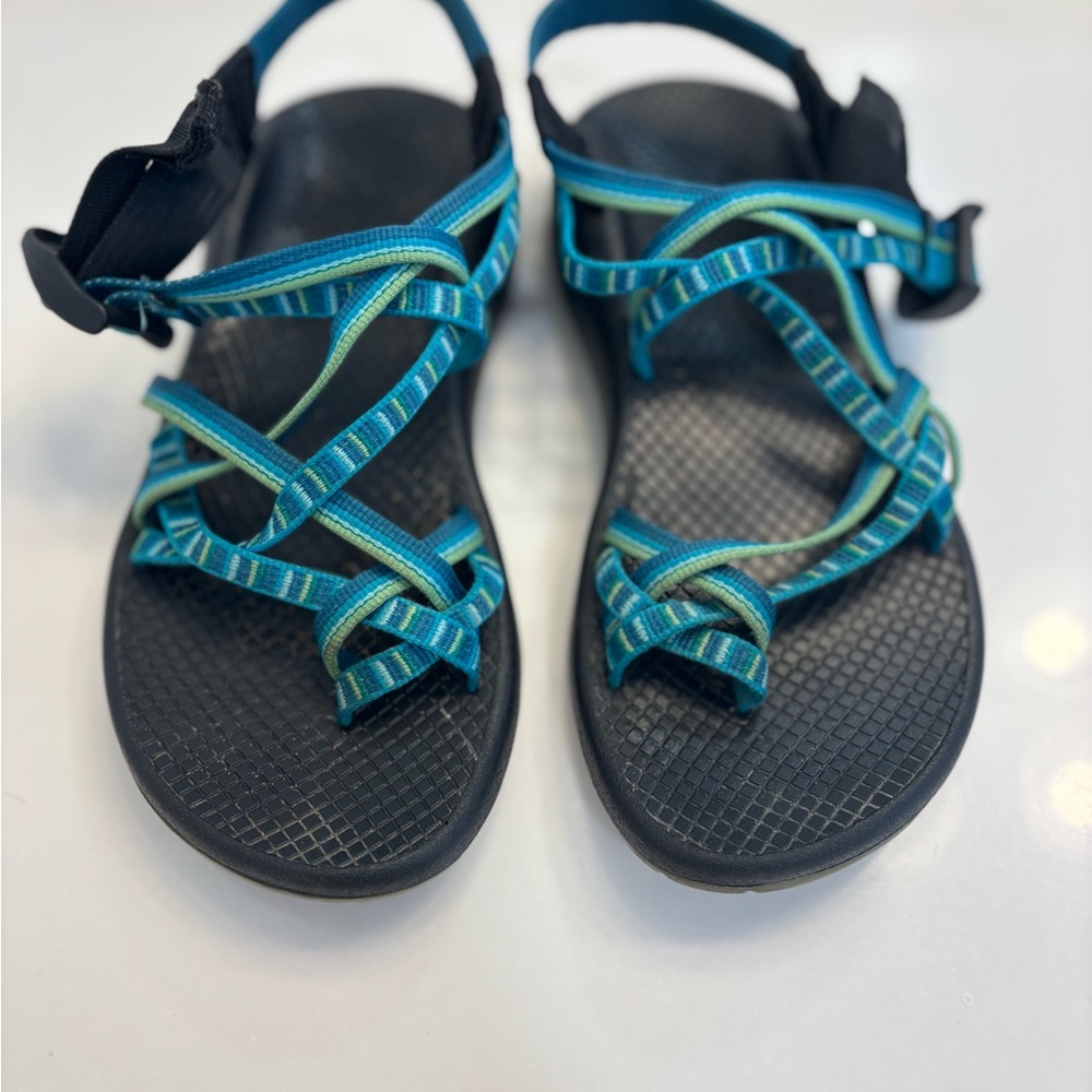Chaco Women's Sandals - Blue, Green and Black